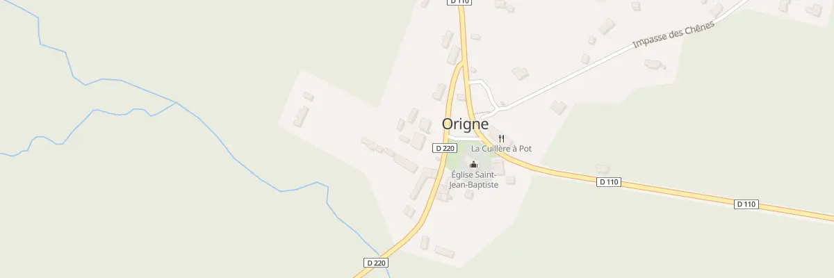 Plan du 2 Le Bourg à Origne