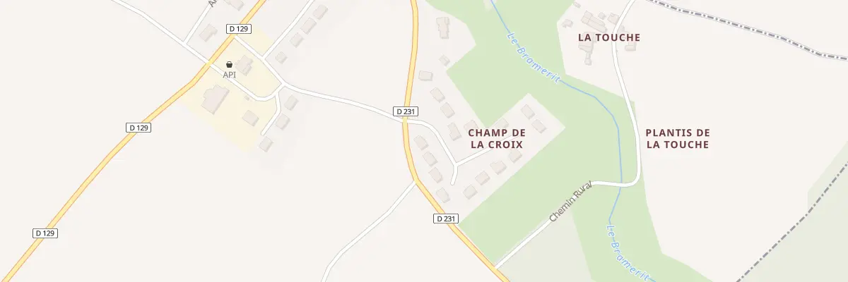 Plan du 2 Rue du Champ de la Croix à Écoyeux