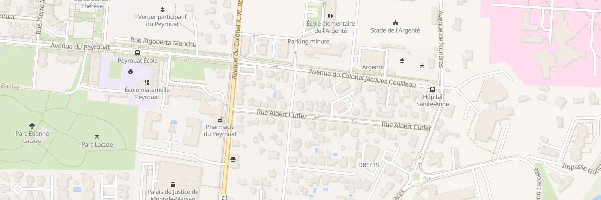 Plan du 12 Rue de l’Argente à Mont-de-Marsan