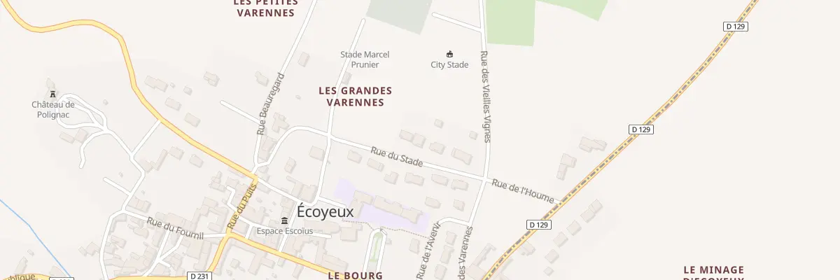 Plan du 23 Rue du Stade à Écoyeux