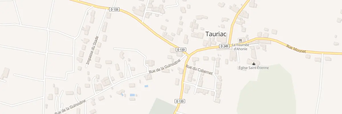 Plan du 2 Rue de la Guinaudine à Tauriac