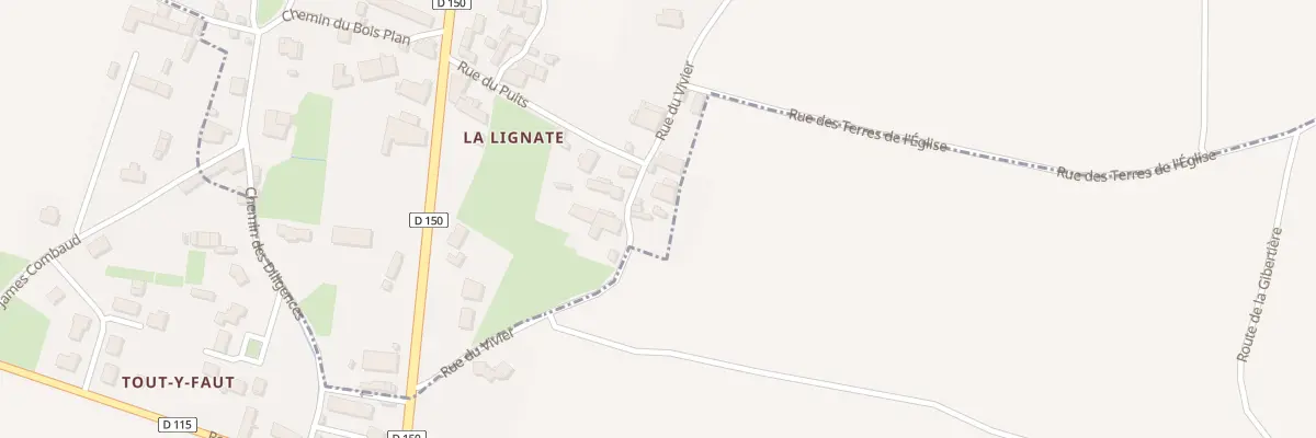 Plan du 14 Rue du Vivier à Vergné