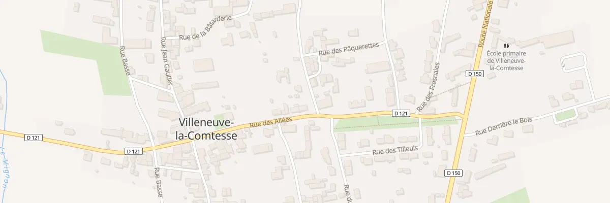 Plan du 5 Rue des Allées à Villeneuve-la-Comtesse