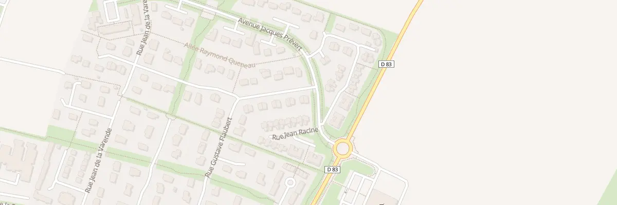 Plan du 1 Rue de Tocqueville à Thue et Mue