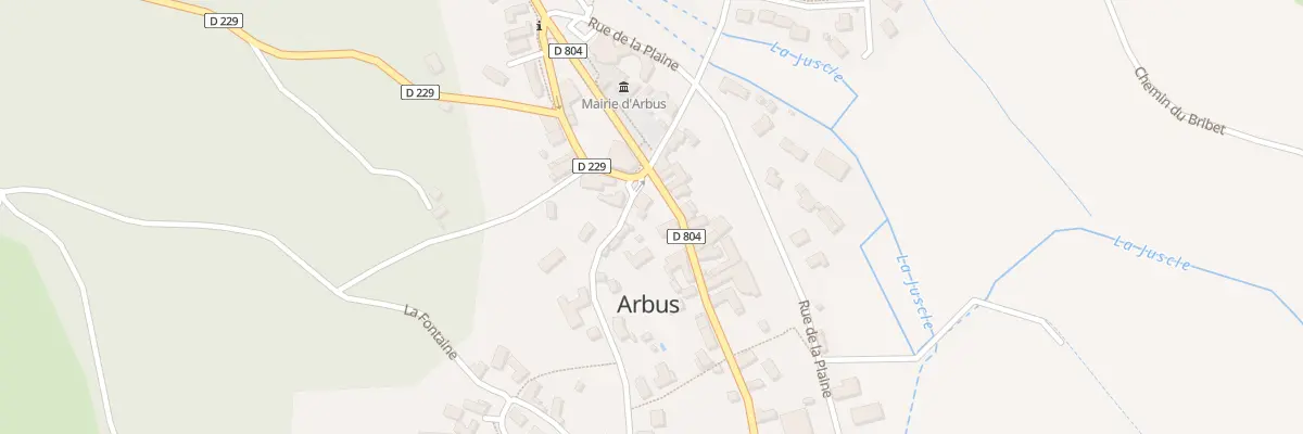 Plan du 2 Rue des Ecoles à Arbus