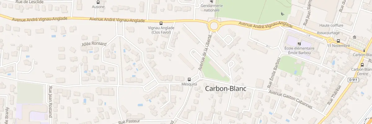 Plan du 9001 Av de la Liberte à Carbon-Blanc