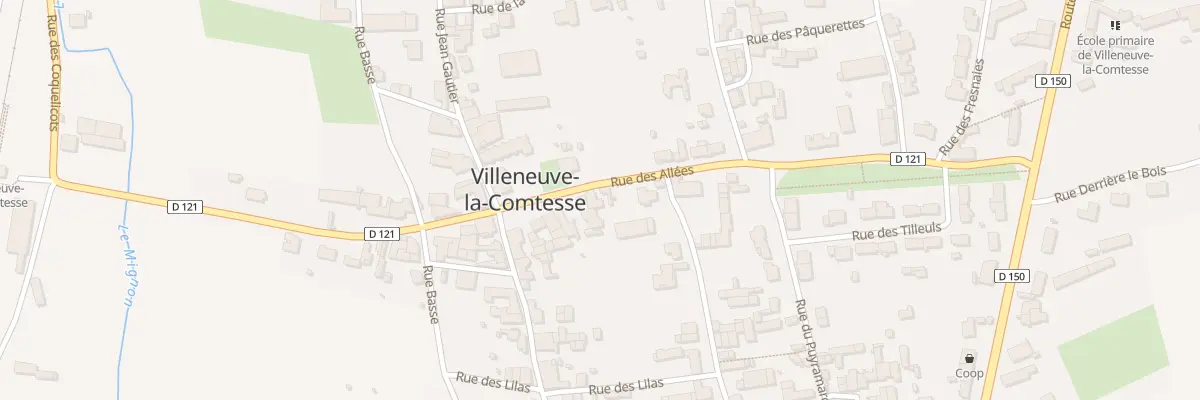 Plan du 14 Rue des Allées à Villeneuve-la-Comtesse