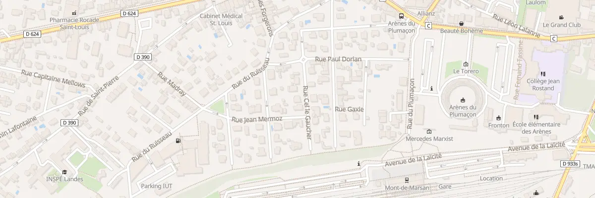 Plan du 16 Rue Cel Le Gaucher à Mont-de-Marsan