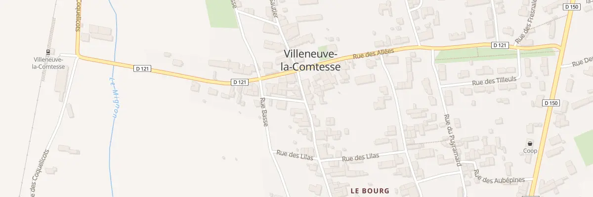 Plan du 2 Rue des Roses à Villeneuve-la-Comtesse