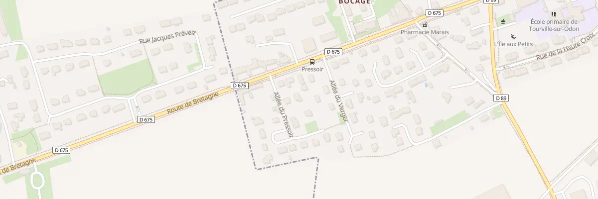 Plan du 3 All du Pressoir à Tourville-sur-Odon