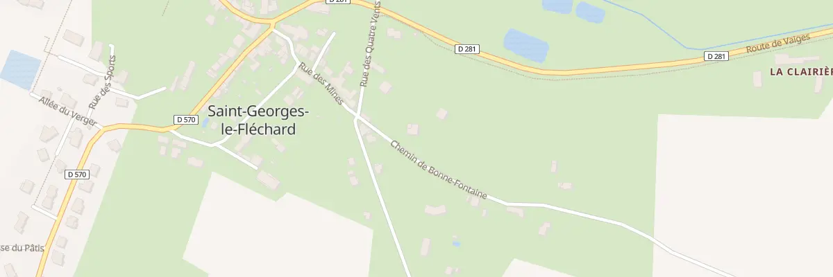 Plan de Chem de Bonne Fontaine à Saint-Georges-le-Fléchard