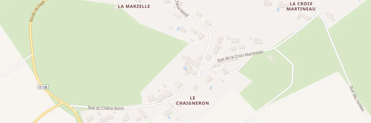 Plan du 12 Rue du Chêne Rond à Béceleuf