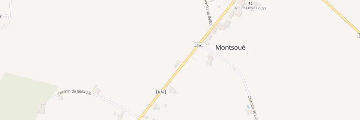 Plan du 412 Rte d’Hagetmau à Montsoué