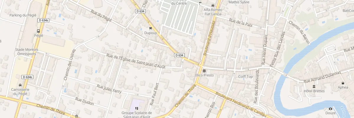 Plan du 1B Av Henri Farbos à Mont-de-Marsan