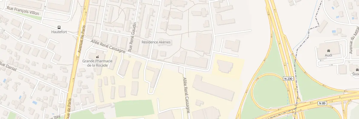 Plan du 19 All René Cassagne à Lormont