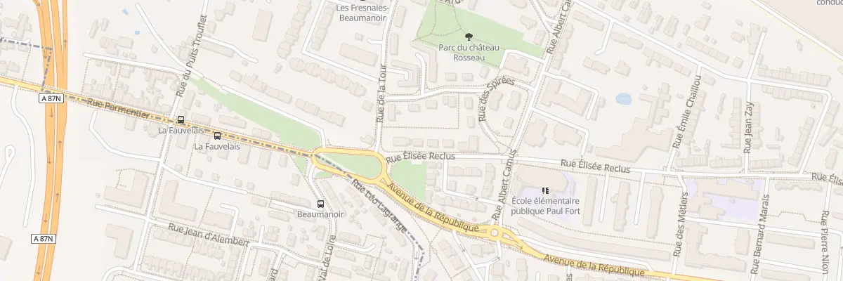Plan du 280 Rue Élisée Reclus à Trélazé