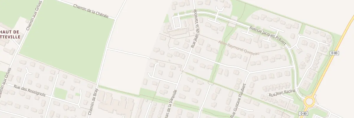 Plan du 25A Rue de Tocqueville à Thue et Mue