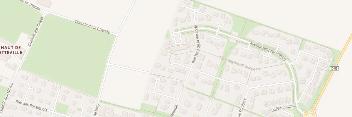 Plan du 28 Rue de Tocqueville à Thue et Mue