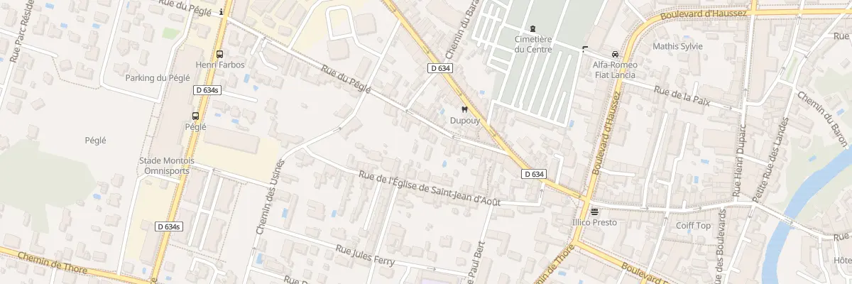Plan du 93 Rue du Péglé à Mont-de-Marsan
