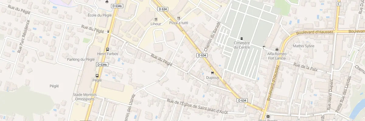 Plan du 166 Rue du Péglé à Mont-de-Marsan