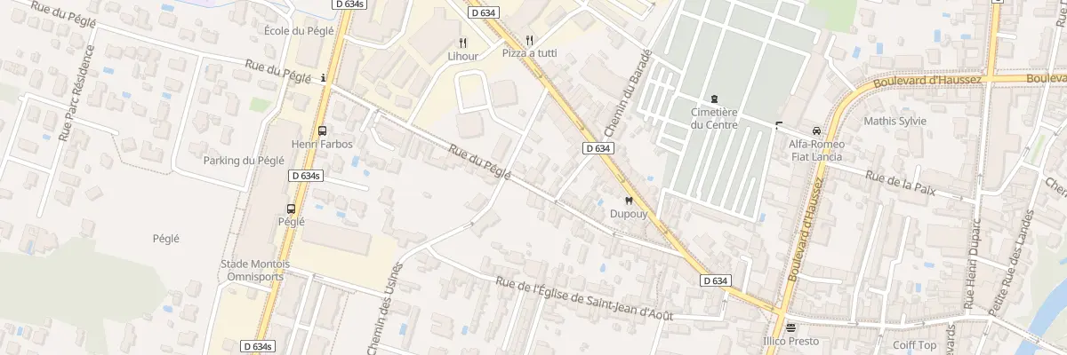 Plan du 160 Rue du Péglé à Mont-de-Marsan