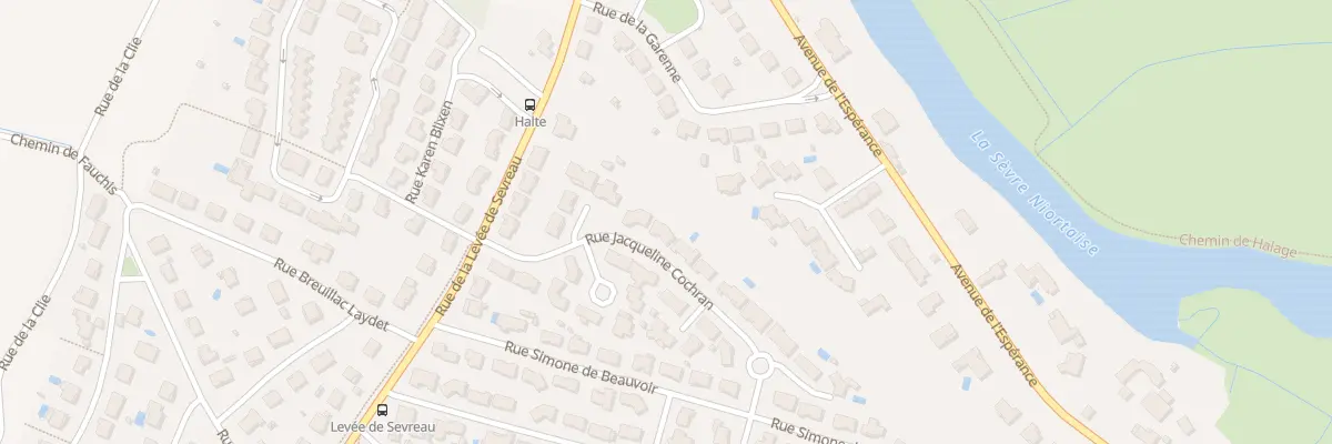 Plan du 13 Rue Jacqueline Cochran à Niort