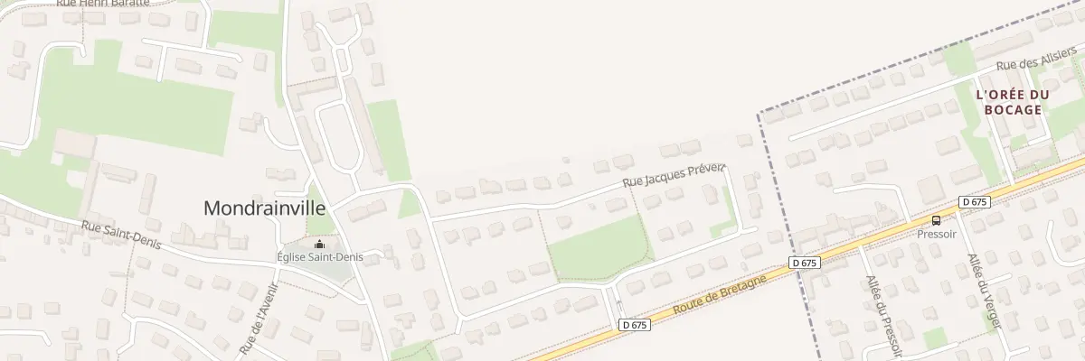 Plan du 10 Rue Prevert à Mondrainville