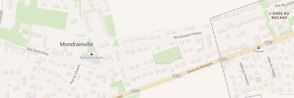 Plan du 7 Rue Prevert à Mondrainville