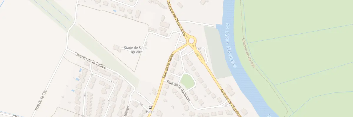 Plan du 1 Rue de la Halte à Niort