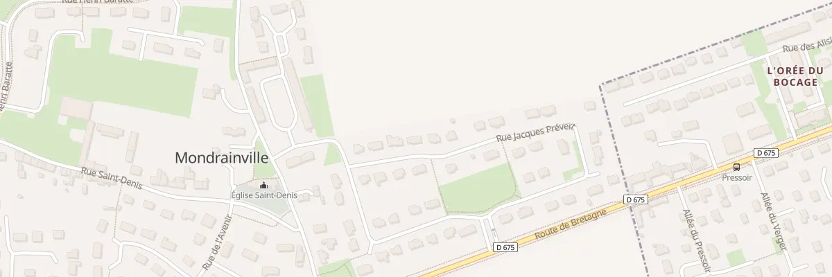 Plan du 8 Rue Prevert à Mondrainville