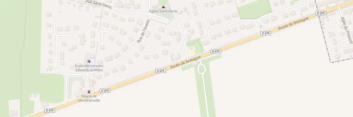 Plan du 5002 Rte Bretagne à Mondrainville