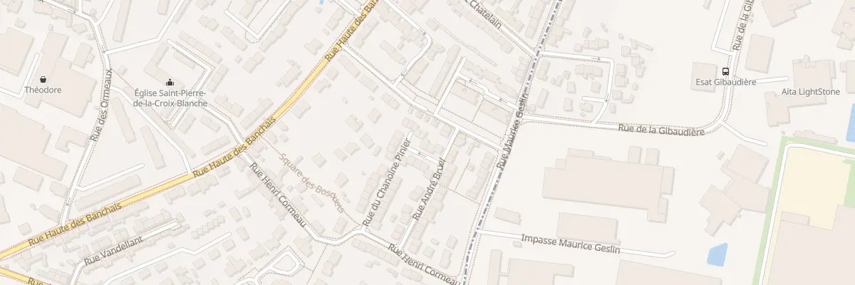 Plan du 6 Rue du chanoine Pinier à Angers