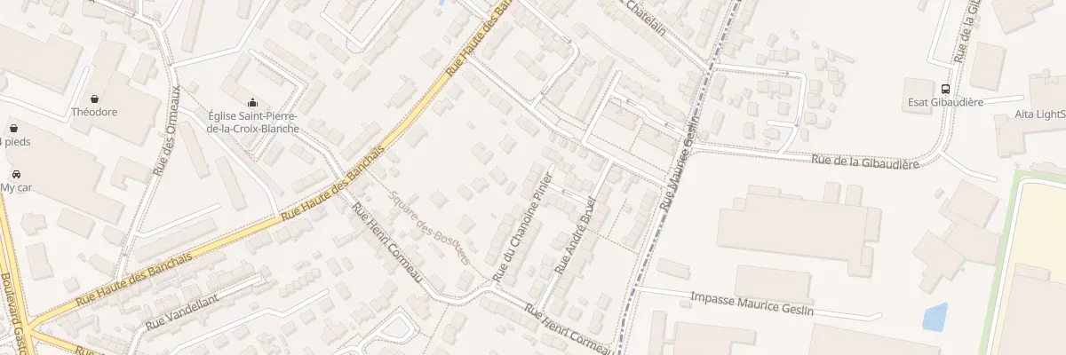 Plan du 20 Rue du chanoine Pinier à Angers