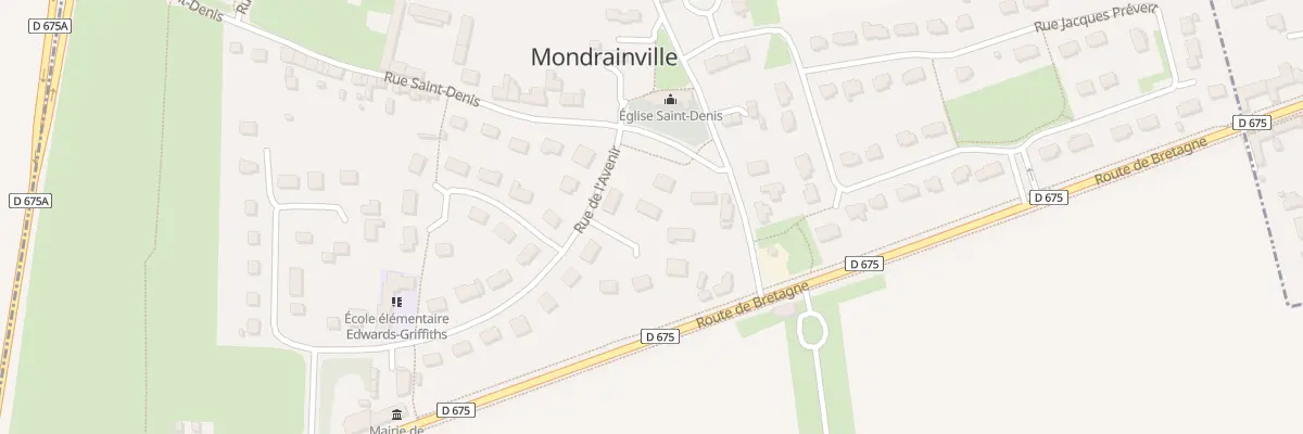 Plan du 1 Rue des Lilas à Mondrainville