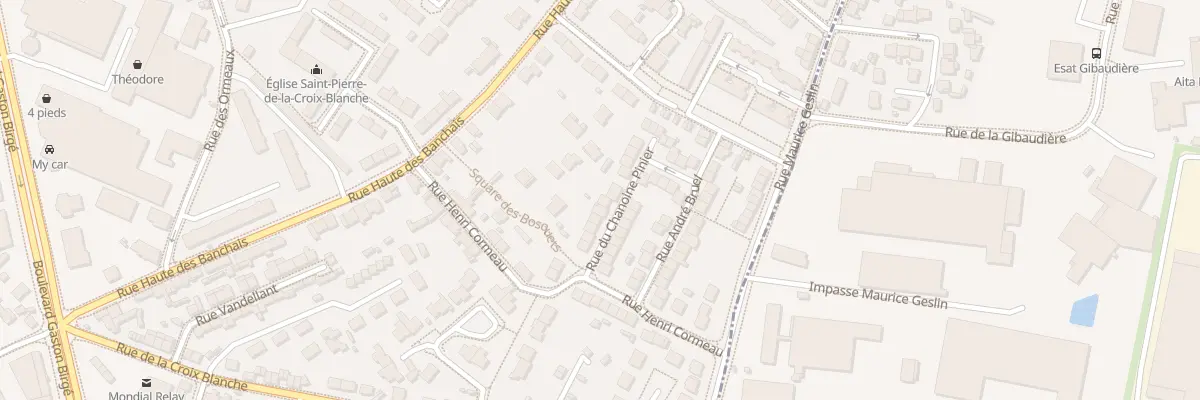 Plan du 28 Rue du chanoine Pinier à Angers
