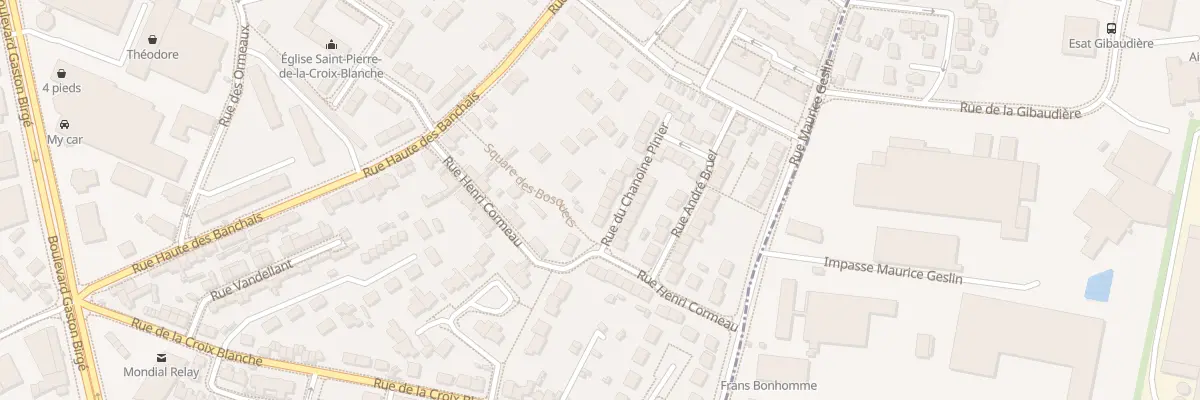 Plan du 34 Rue du chanoine Pinier à Angers