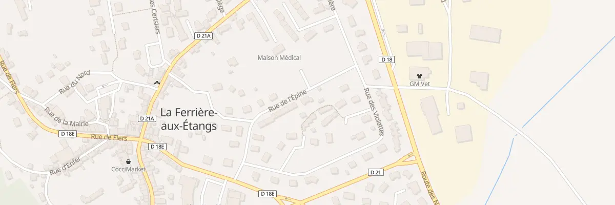 Plan du 22 Rue de l’Épine à La Ferrière-aux-Étangs