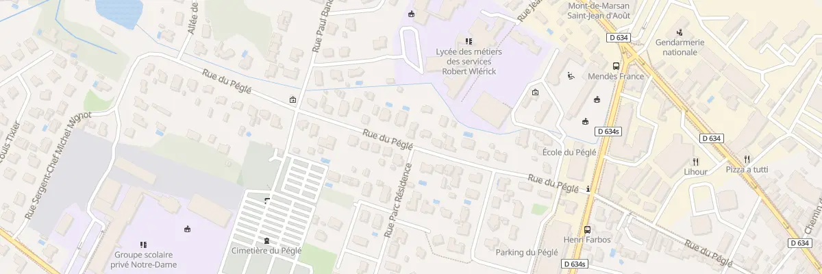 Plan du 612 Rue du Péglé à Mont-de-Marsan