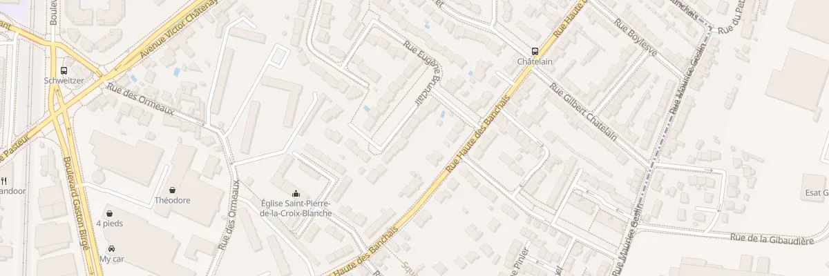 Plan du 7 Rue Eugène Brunclair à Angers