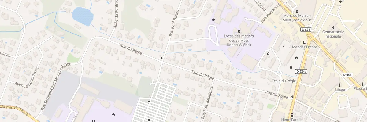 Plan du 714 Rue du Péglé à Mont-de-Marsan