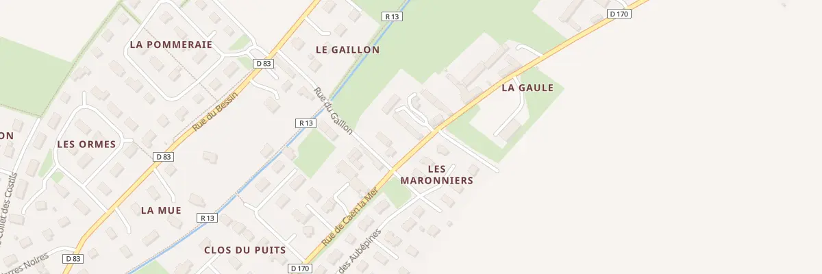 Plan du 520 Rue de Caen la Mer à Thue et Mue