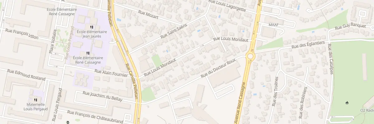 Plan de la Rue Louis Mondaut à Cenon