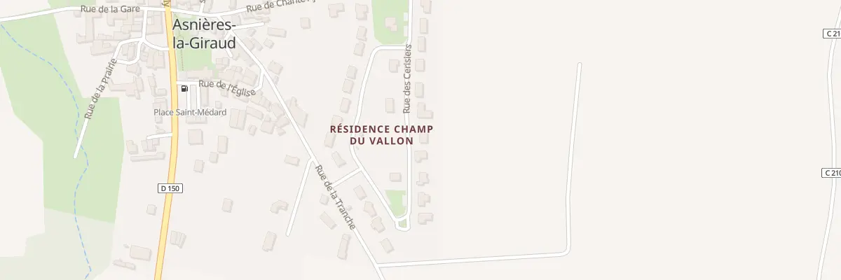 Plan du 13 Rue des Cerisiers à Asnières-la-Giraud