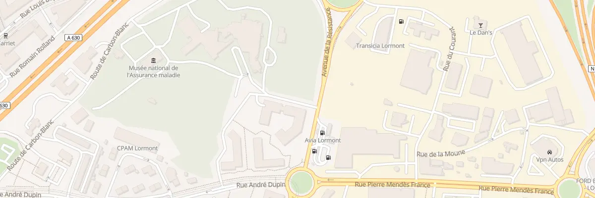Plan du 2 Av de la Résistance à Lormont