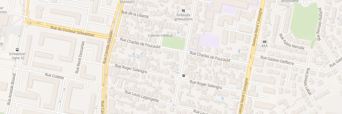 Plan du 25 Rue Charles de Foucauld à Cenon
