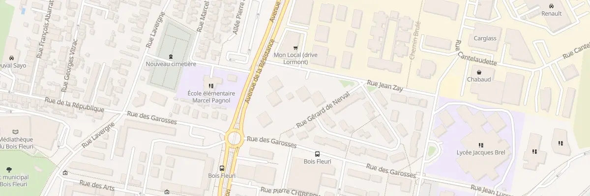 Plan du 9001 Rue Jean Zay à Lormont