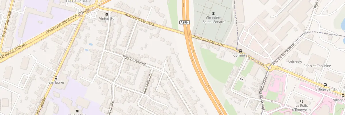 Plan du 29 Rue Toussenel à Angers