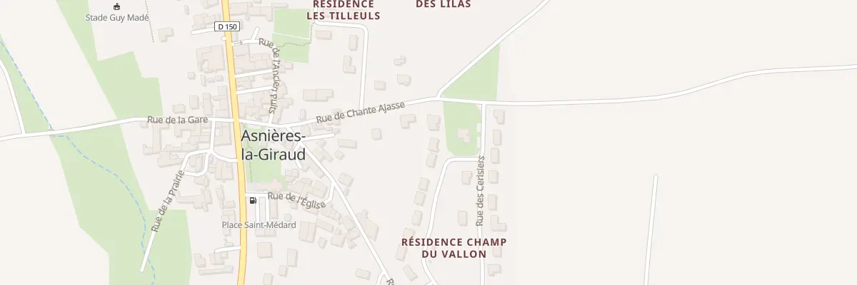 Plan du 15 Rue des Noyers à Asnières-la-Giraud
