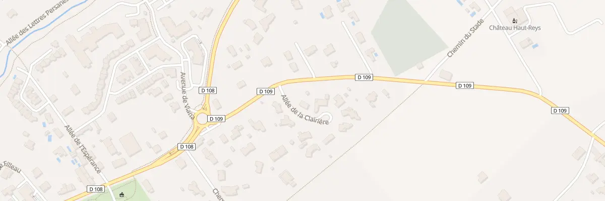 Plan du 1 All de la Clairière à La Brède