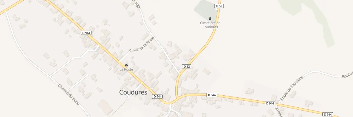 Plan de Che du Gnougn à Coudures